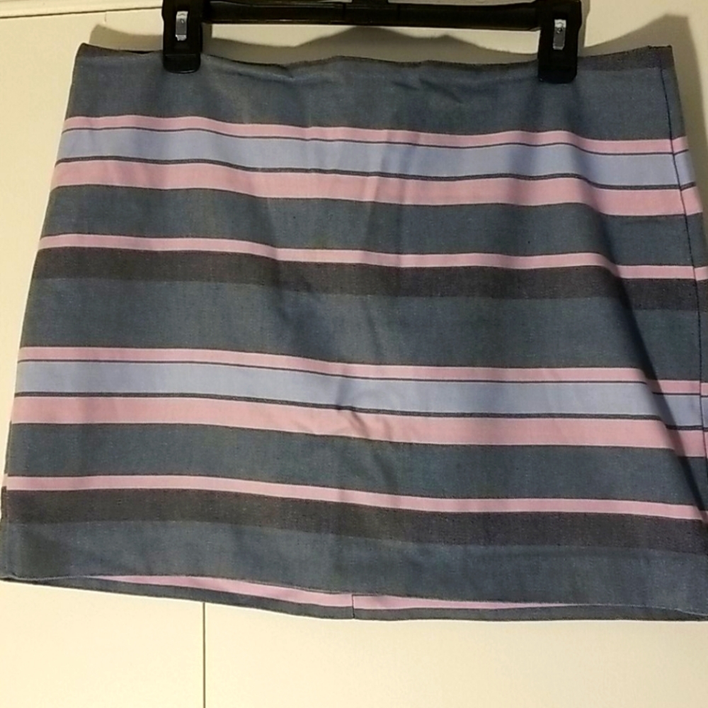 GAP pastel striped lined mini skirt